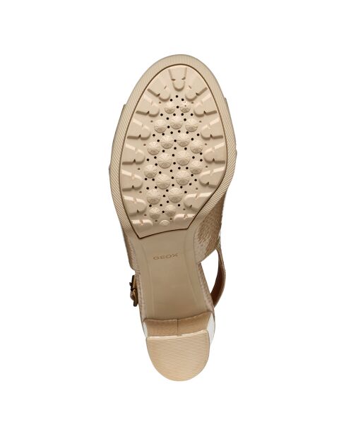 Sandales en Cuir Walk Pleasure naturel foncé - Talon 8.5 cm