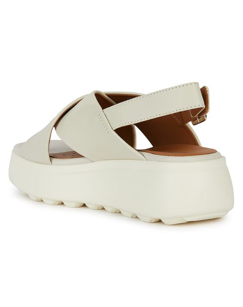 Sandales en Cuir Spherica sable - Talon 5.5 cm