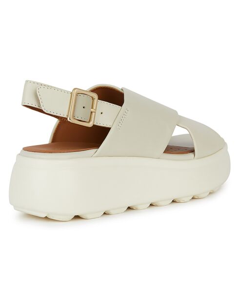 Sandalias Spherica de piel color arena - tacón de 5,5 cm