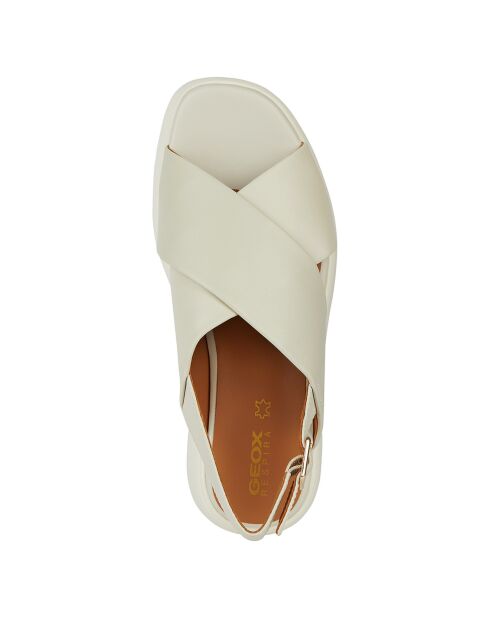 Sandales en Cuir Spherica sable - Talon 5.5 cm