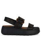 Sandales en Cuir Spherica noires - Talon 5.5 cm