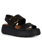 Sandales en Cuir Spherica noires - Talon 5.5 cm