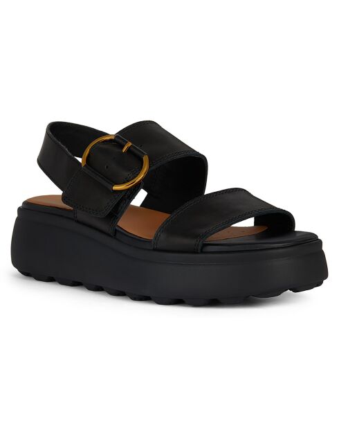 Sandales en Cuir Spherica noires - Talon 5.5 cm