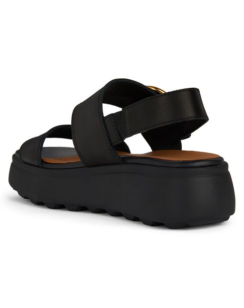 Sandales en Cuir Spherica noires - Talon 5.5 cm