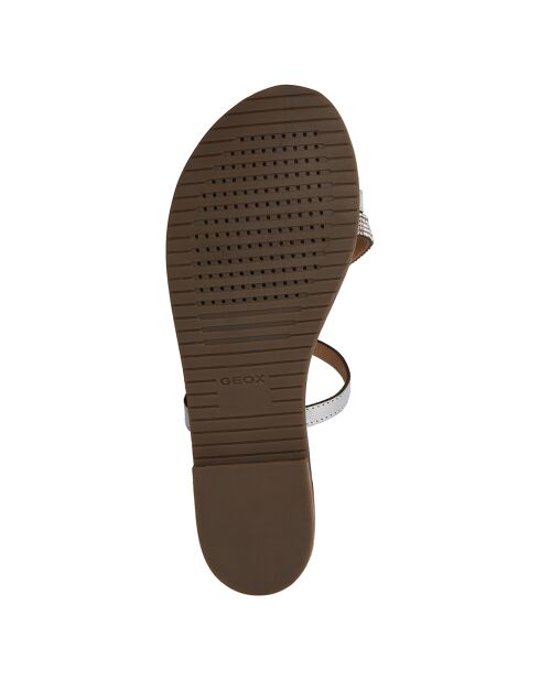 Sandales en Cuir Sozy argentées