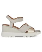 Sandales en Cuir Spherica sable clair/doré clair - Talon 7 cm