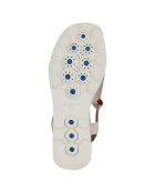 Sandales en Cuir Spherica sable clair/doré clair - Talon 7 cm