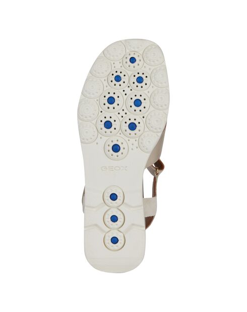 Sandales en Cuir Spherica sable clair/doré clair - Talon 7 cm