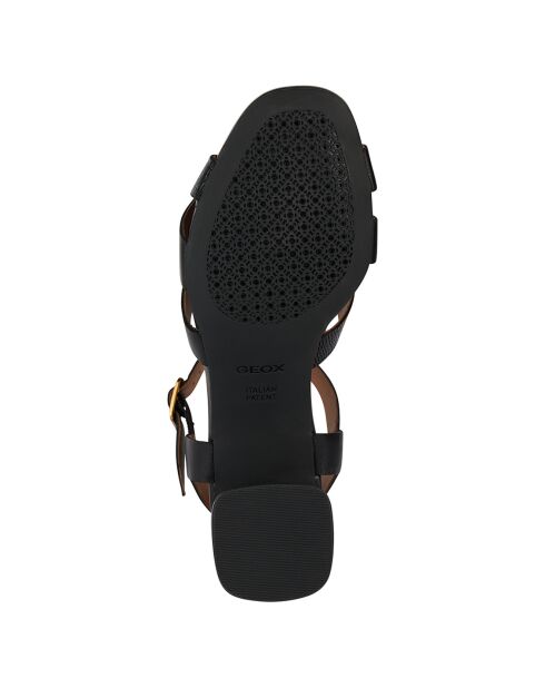 Genziana Ledersandalen, 6,5 cm Absatz, Schwarz