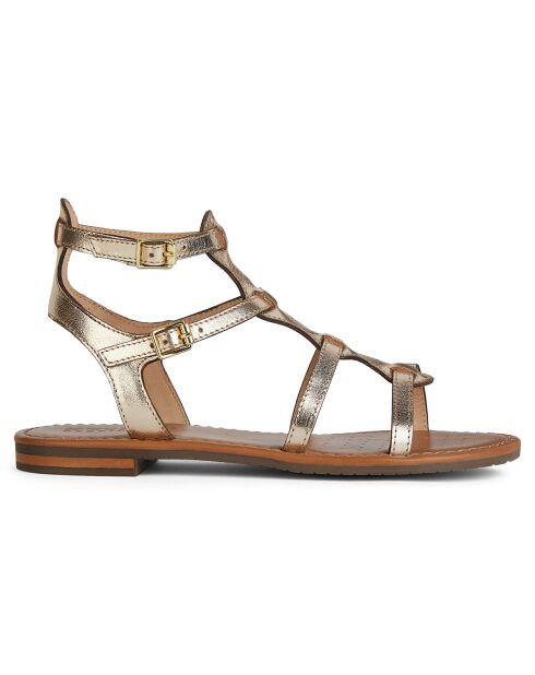 Sandales en Cuir Sozy dorées