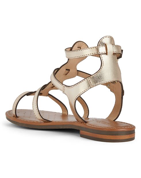 Sandales en Cuir Sozy dorées