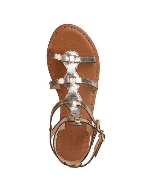 Sandales en Cuir Sozy dorées