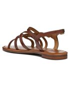 Sandales en Cuir Sozy marron/doré
