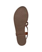 Sandales en Cuir Sozy marron/doré