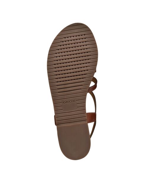 Sandales en Cuir Sozy marron/doré