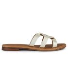 Mules en Cuir Sozy doré pâle