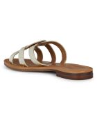 Mules en Cuir Sozy doré pâle
