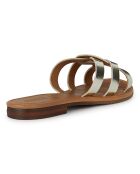 Mules en Cuir Sozy doré pâle