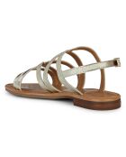 Sandales en Cuir Sozy doré pâle