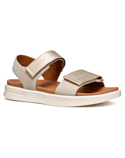 Sandales en Cuir Xand taupe pâle/doré pâle