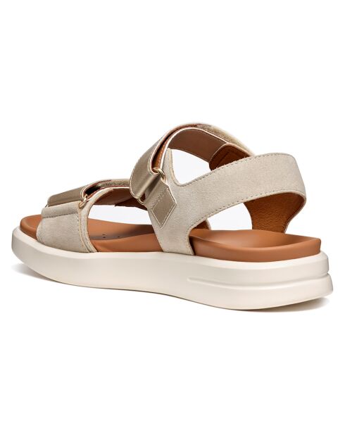 Sandales en Cuir Xand taupe pâle/doré pâle