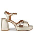 Sandales en Cuir Soledea dorées - Talon 8.5 cm
