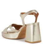 Sandales en Cuir Soledea dorées - Talon 8.5 cm