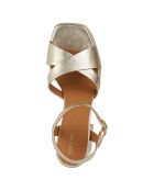 Sandales en Cuir Soledea dorées - Talon 8.5 cm