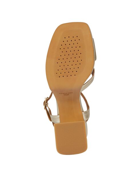 Sandali in pelle Soledea dorati - tacco 8,5 cm