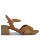 Sandales en Cuir New cognac - Talon 6 cm