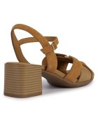 Sandales en Cuir New cognac - Talon 6 cm