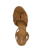 Sandales en Cuir New cognac - Talon 6 cm
