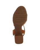 Sandales en Cuir New cognac - Talon 6 cm