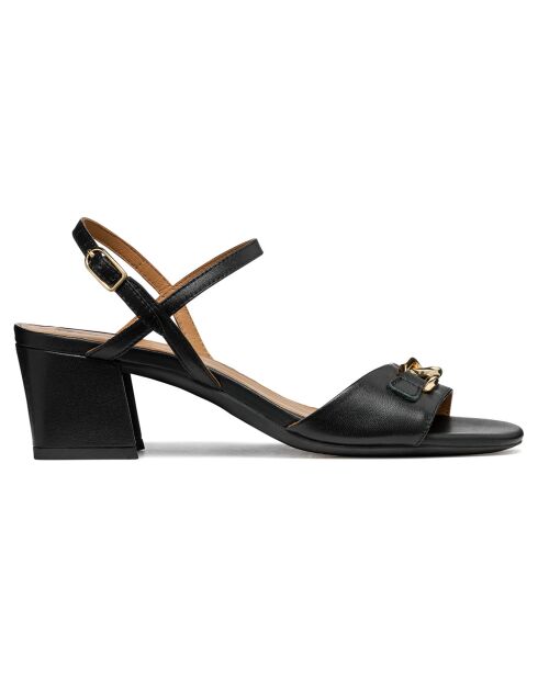 Sandales en Cuir New noires - Talon 5 cm