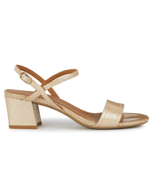 Sandales en Cuir New naturel foncé - Talon 5 cm