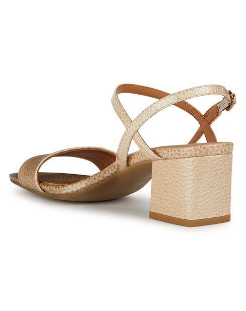 Nuevas sandalias de piel oscura natural - Tacón de 5 cm