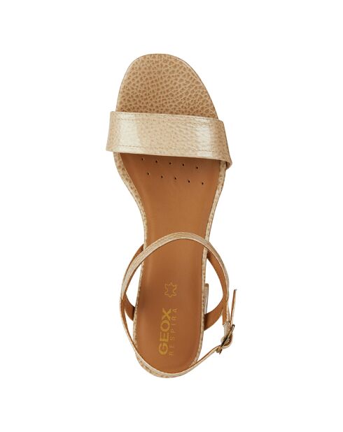 Sandales en Cuir New naturel foncé - Talon 5 cm