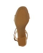 Sandales en Cuir New naturel foncé - Talon 5 cm