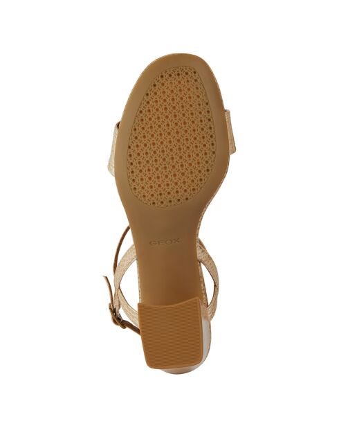 Sandales en Cuir New naturel foncé - Talon 5 cm