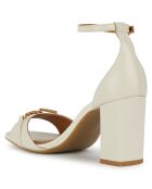 Sandales en Cuir New sable clair - Talon 8 cm