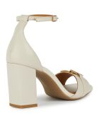 Sandales en Cuir New sable clair - Talon 8 cm