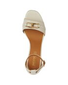 Sandales en Cuir New sable clair - Talon 8 cm