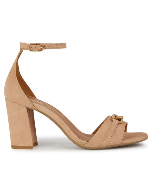 Nuevas sandalias de piel nude - Tacón de 8 cm