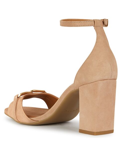Nuevas sandalias de piel nude - Tacón de 8 cm