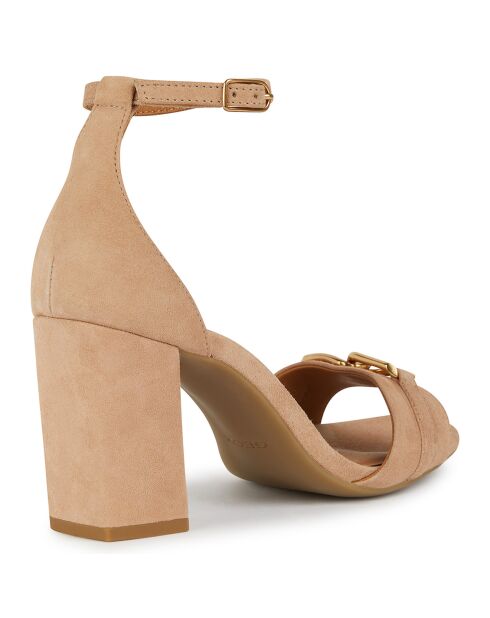 Nuevas sandalias de piel nude - Tacón de 8 cm