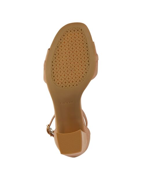 Nuevas sandalias de piel nude - Tacón de 8 cm