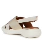 Sandales en Cuir Spherica sable clair/doré clair
