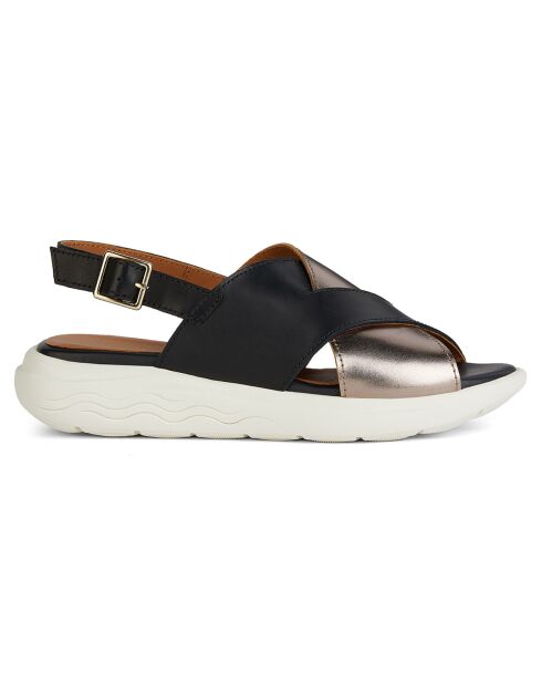 Sandales en Cuir Spherica noir/cuir