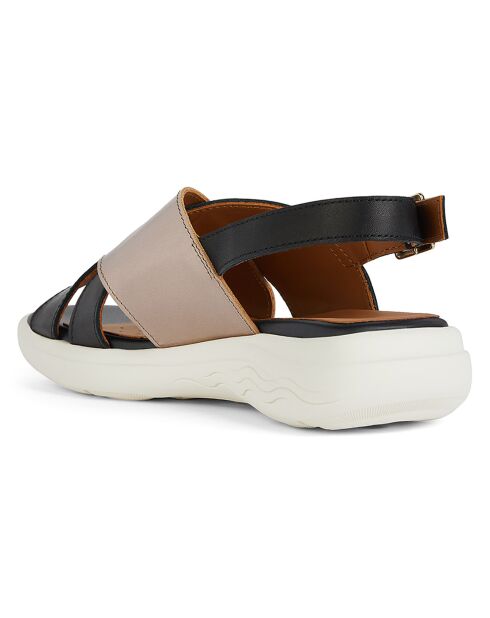 Sandales en Cuir Spherica noir/cuir