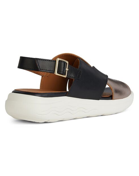 Sandales en Cuir Spherica noir/cuir